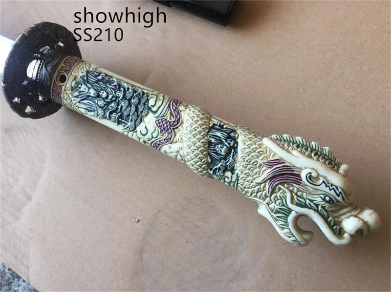 Handmade katana samurai Swords with resin dragon handle ss210