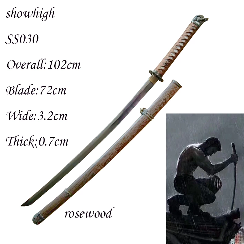 Handmade military katana  Swords ss030 watch cutting video