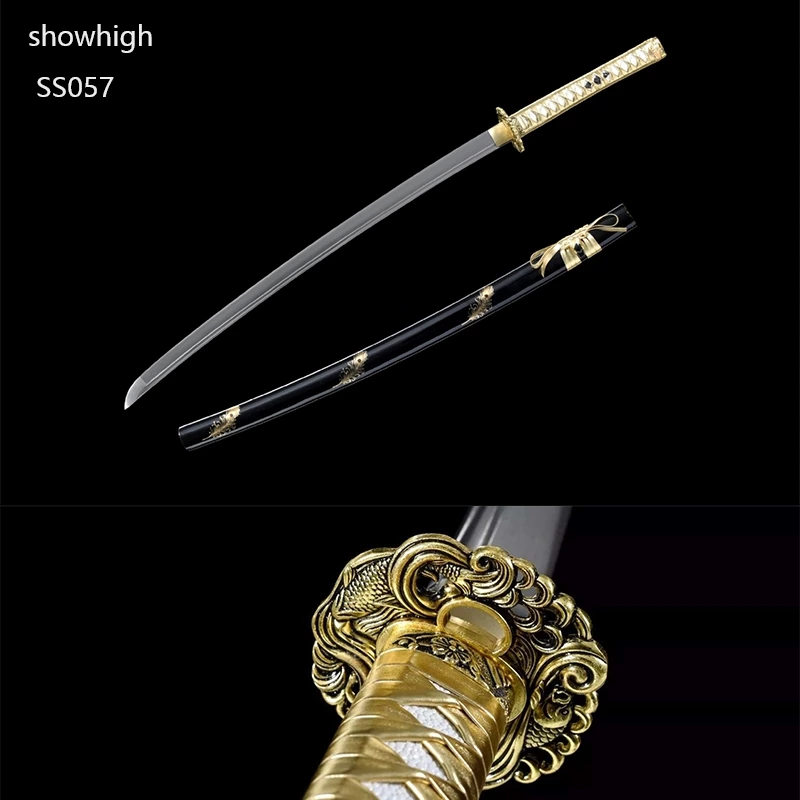 Handmade gold feather  katana samurai Swords  ss057