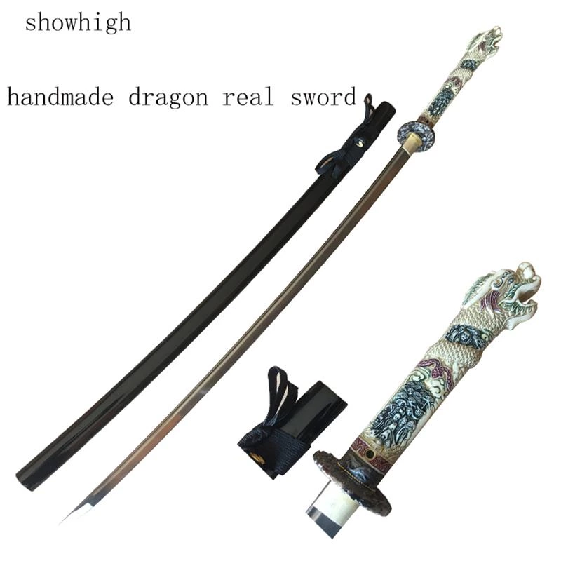 Handmade katana samurai Swords with resin dragon handle ss210