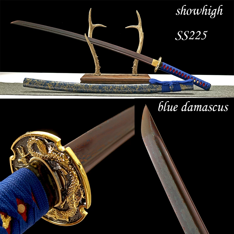 Handmade blue damascus Swords ss225