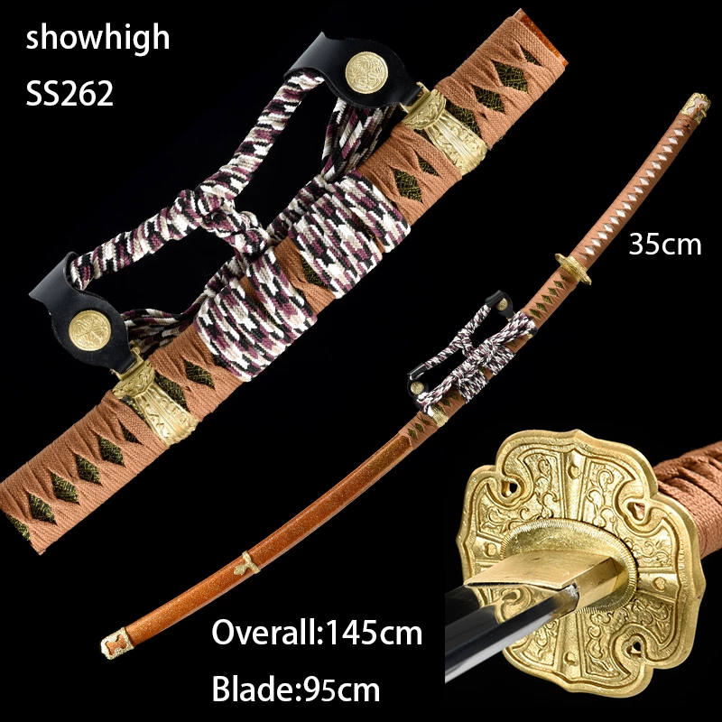 Handmade  long military  katana Swords with long handle ss262