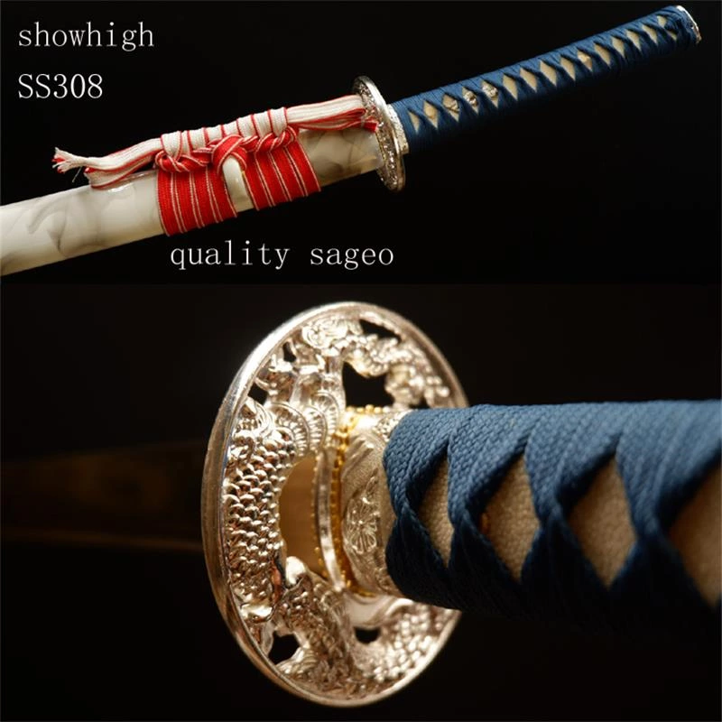 Handmade T10  real hamon katana Swords ss308