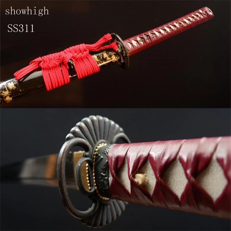 Handmade  T10 real hamon katana Swords ss311