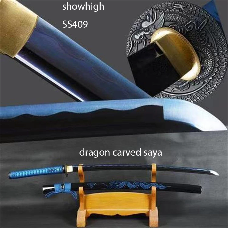 Handmade blue dragon katana Swords ss409