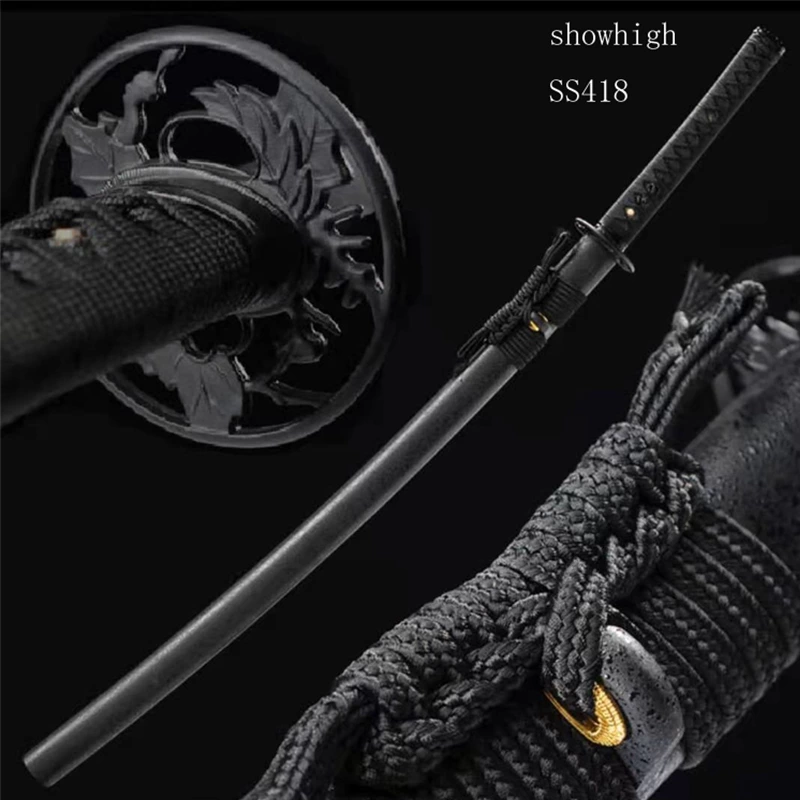 Handmade black katana Swords ss418