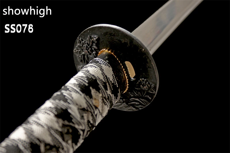 Handmade black rose katana samurai Swords ss078