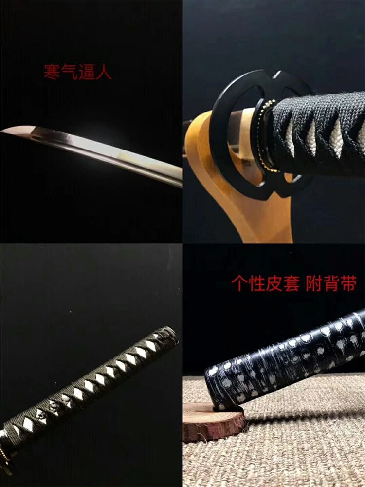 Handmade black katana Swords ss015