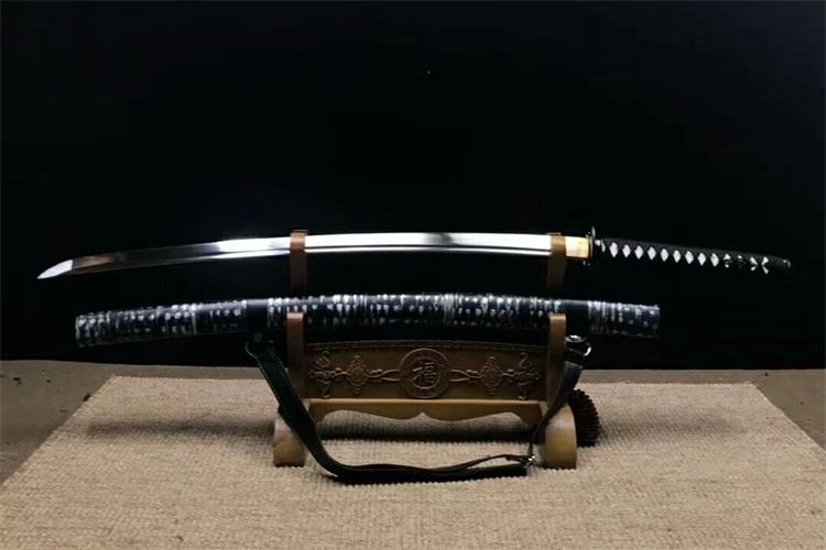 Handmade black katana Swords ss015