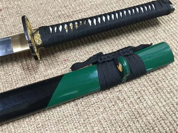 Handmade carbon steel  Swords with clay tempered real hanon ss017