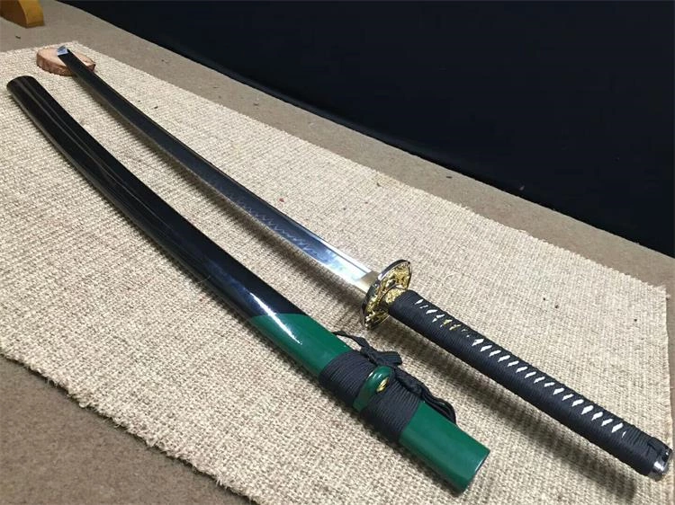 Handmade carbon steel  Swords with clay tempered real hanon ss017