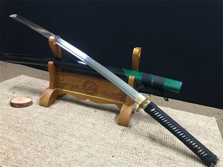 Handmade carbon steel  Swords with clay tempered real hanon ss017