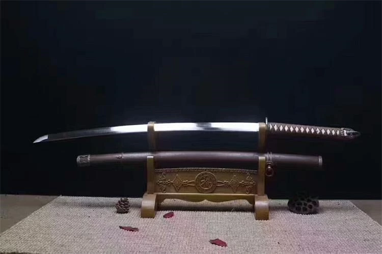 Handmade military katana  Swords ss030 watch cutting video