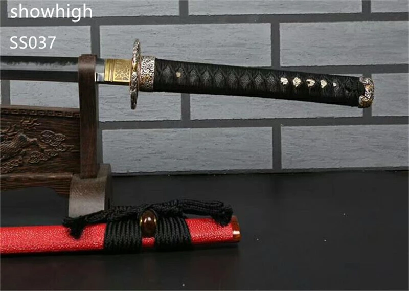 Handmade high quality katana  Swords with red genuine rayskin saya ss037