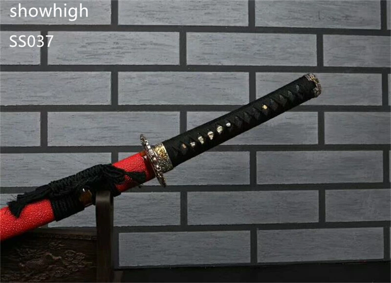 Handmade high quality katana  Swords with red genuine rayskin saya ss037