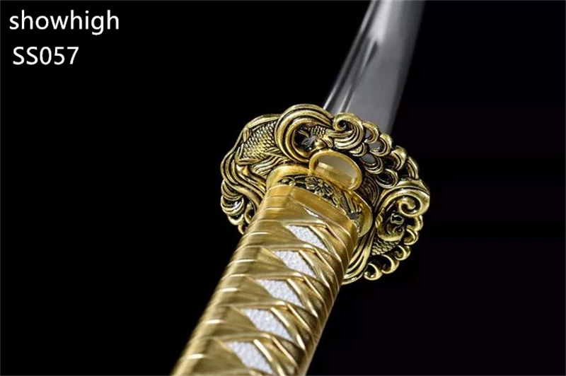 Handmade gold feather  katana samurai Swords  ss057