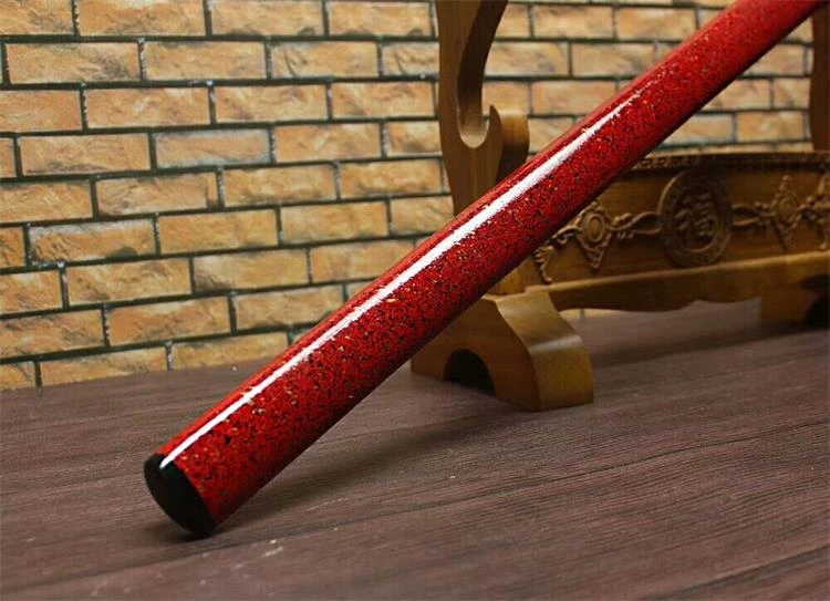 Handmade red damascus ninja Swords ss060