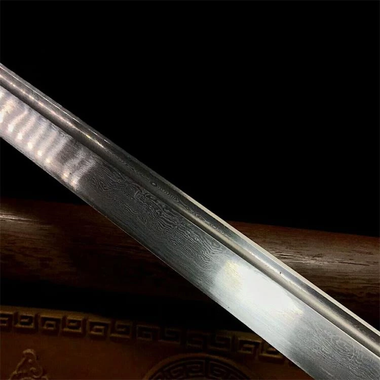 Handmade damascus Swords with rosewood saya  ss087