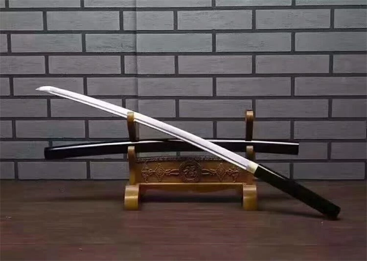 Handmade katana samurai  Swords with shining black saya ss089