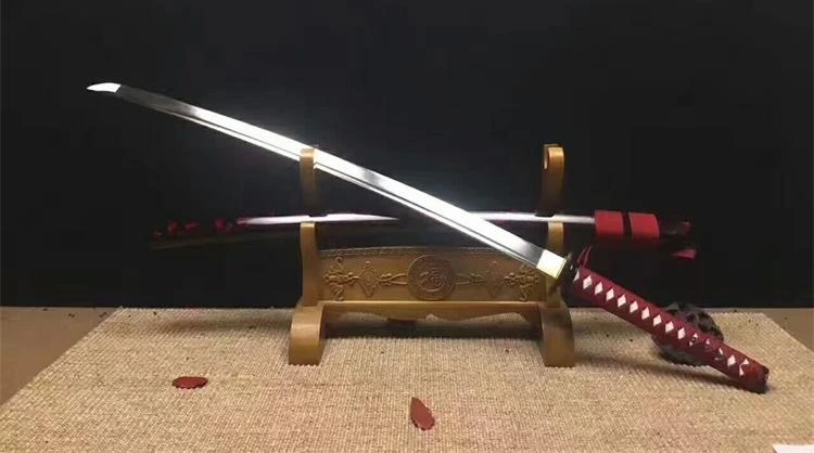 Handmade red cloud katana samurai Swords ss105