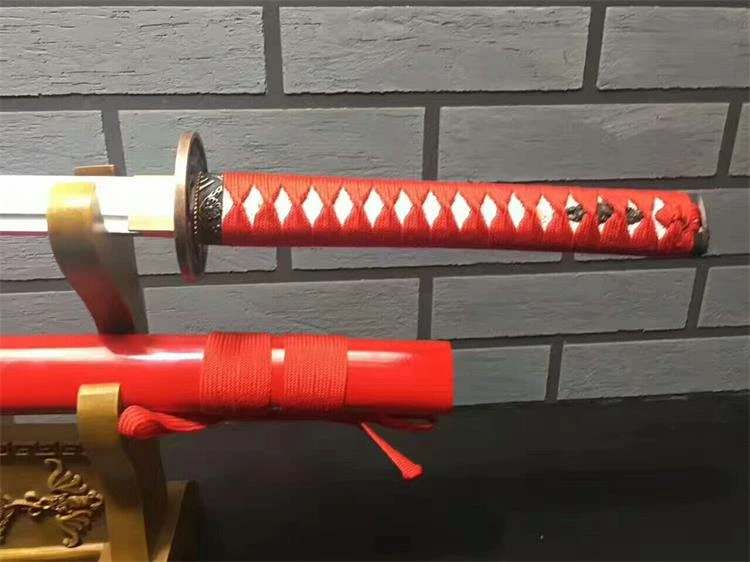 Handmade red katana samurai Swords ss106