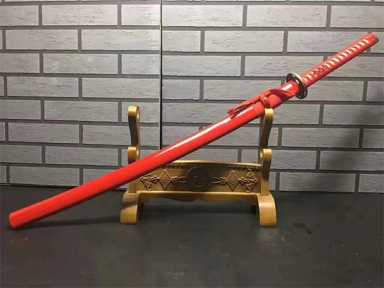 Handmade red katana samurai Swords ss106