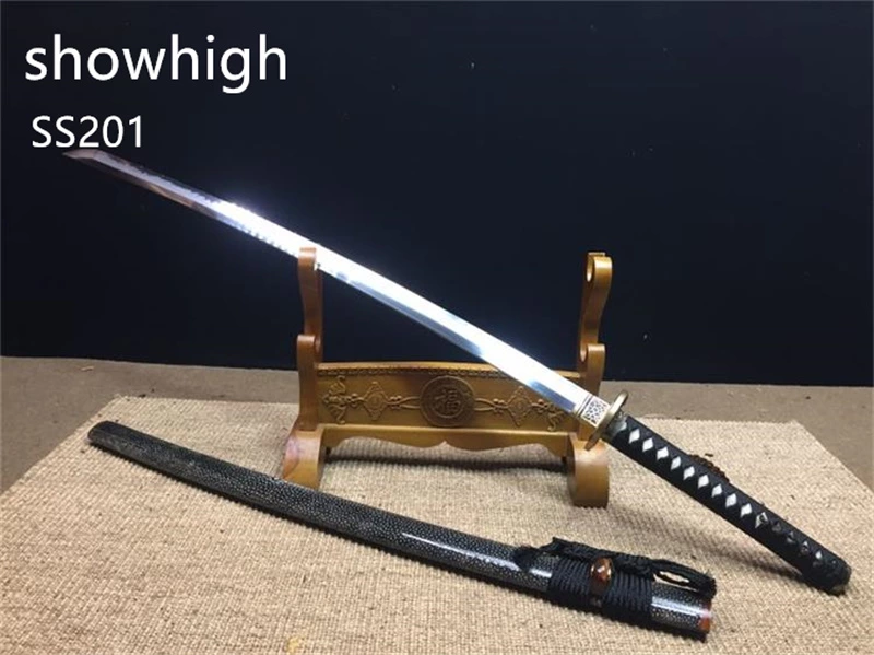 Handmade T10 katana samurai Swords with brass tsuba ss203