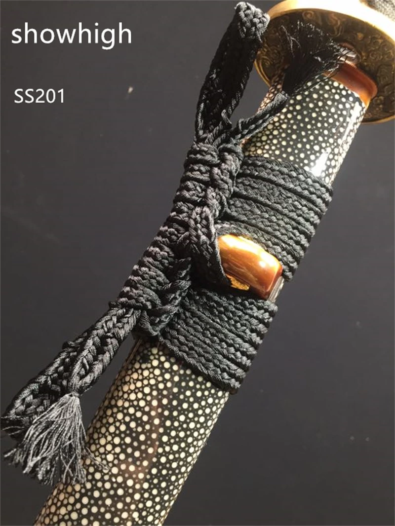 Handmade T10 katana samurai Swords with brass tsuba ss203