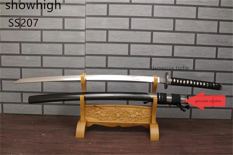 Handmade T10 katana Swords with damascus tsuba ss207