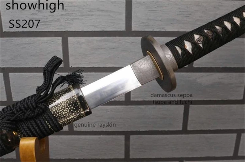 Handmade T10 katana Swords with damascus tsuba ss207