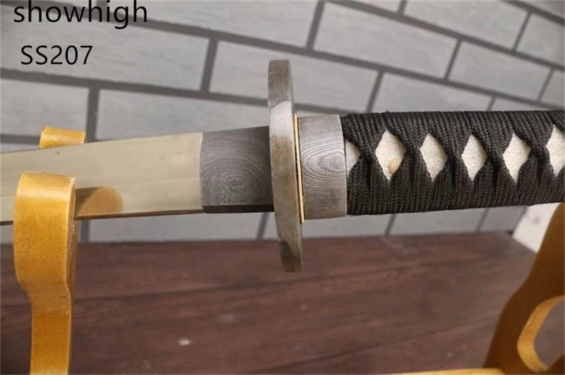 Handmade T10 katana Swords with damascus tsuba ss207