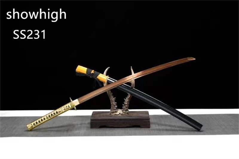 Handmade gold steel katana samurai  Swords ss231