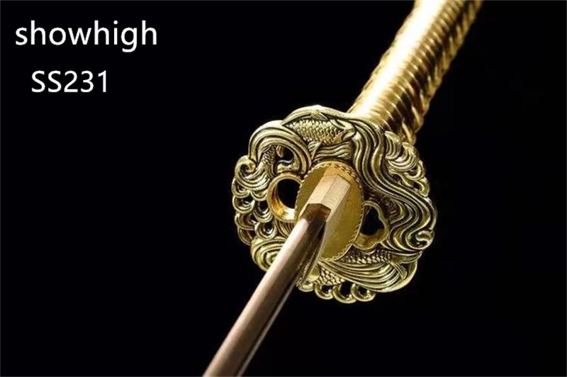 Handmade gold steel katana samurai  Swords ss231