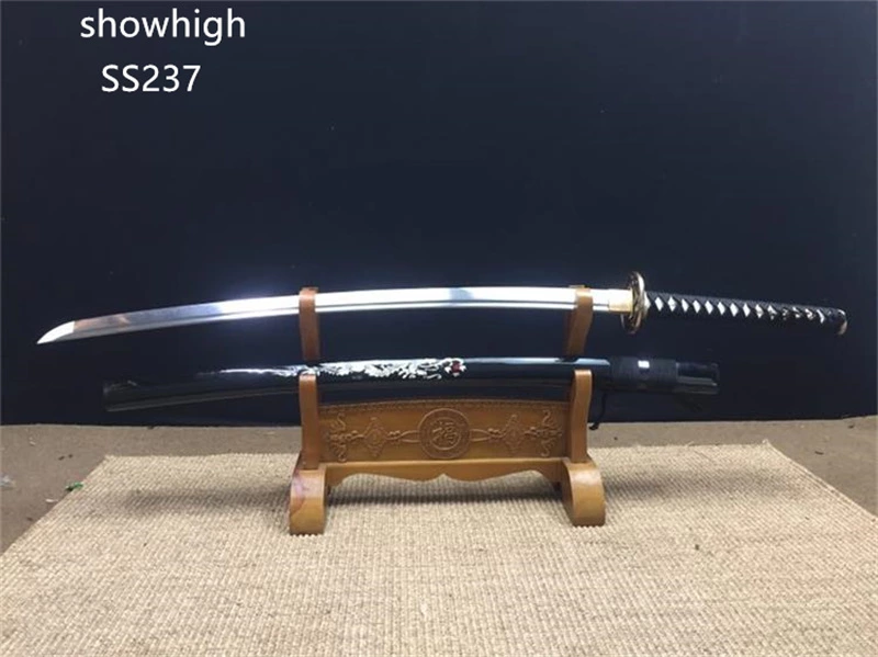 Handmade high quality shell engraved dragon katana sword Swords ss237