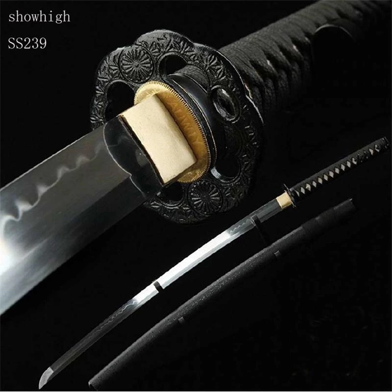 Handmade  high carbon steel clay tempered katana samurai Swords ss239