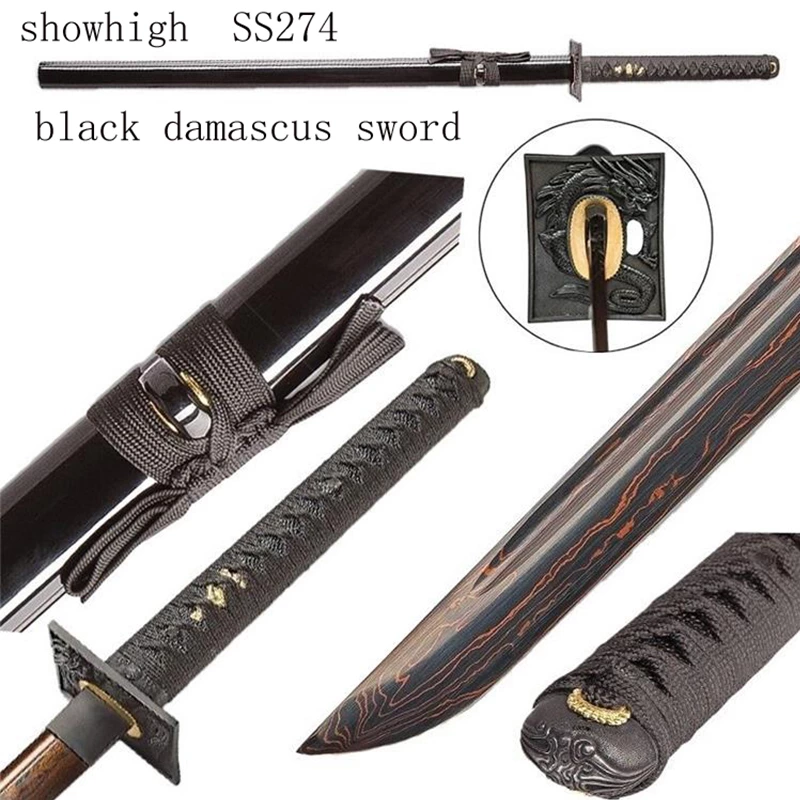 Handmade black damascus  Swords ss274