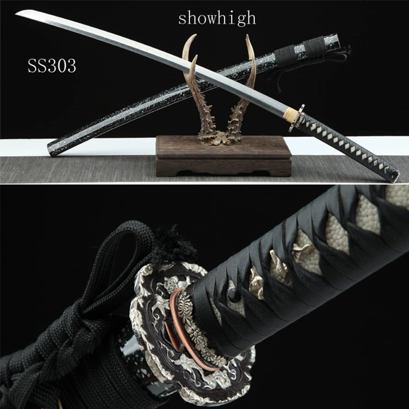 Handmade high quality T10  choji hamon katana Swords ss303