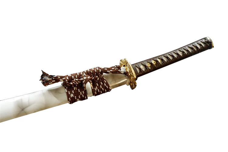 Handmade T10 real hamon katana Swords with genuine rayskin handle ss307