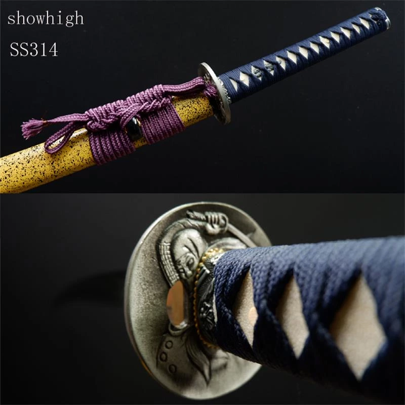 Handmade carbon steel katana Swords ss314