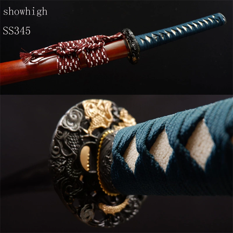 Handmade  carbon steel real hamon katana Swords ss345