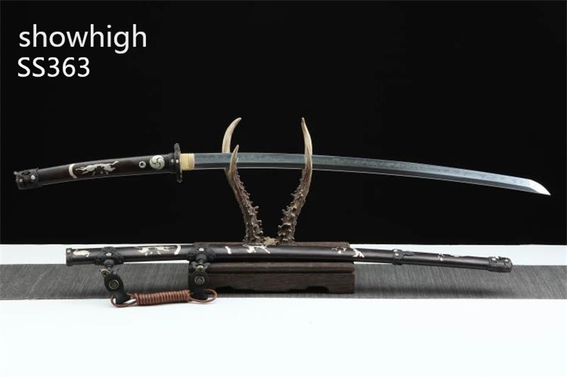 Handmade high quality  T10 choji hamon katana Swords with brass saya and handle ss363