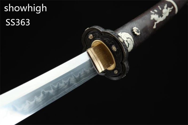 Handmade high quality  T10 choji hamon katana Swords with brass saya and handle ss363