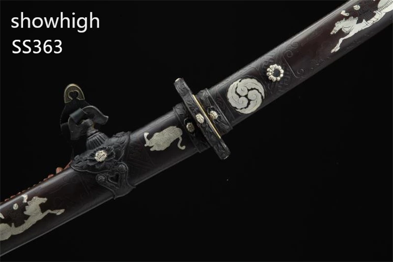 Handmade high quality  T10 choji hamon katana Swords with brass saya and handle ss363