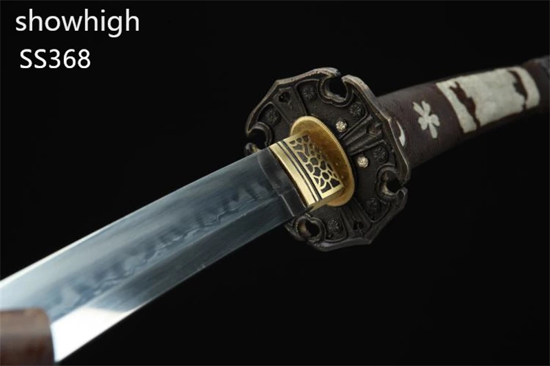 Handmade  high quality T10 real hamon katana Swords with full brass saya ss368