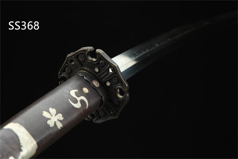 Handmade  high quality T10 real hamon katana Swords with full brass saya ss368