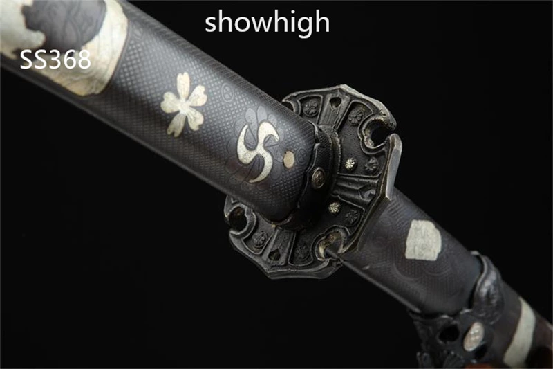 Handmade  high quality T10 real hamon katana Swords with full brass saya ss368