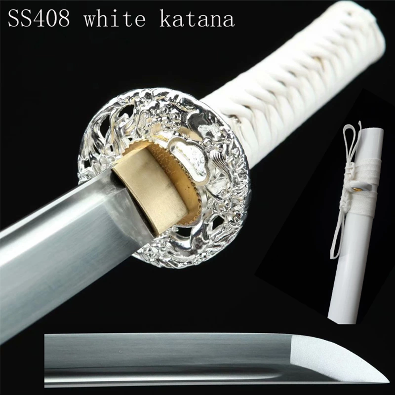 Handmade  white katana Swords ss408