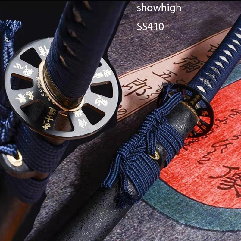 Handmade carbon steel katana Swords with Iron tsuba ss410