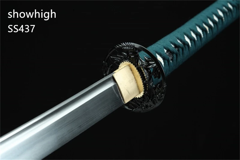 Handmade carbon steel green katana Swords ss437