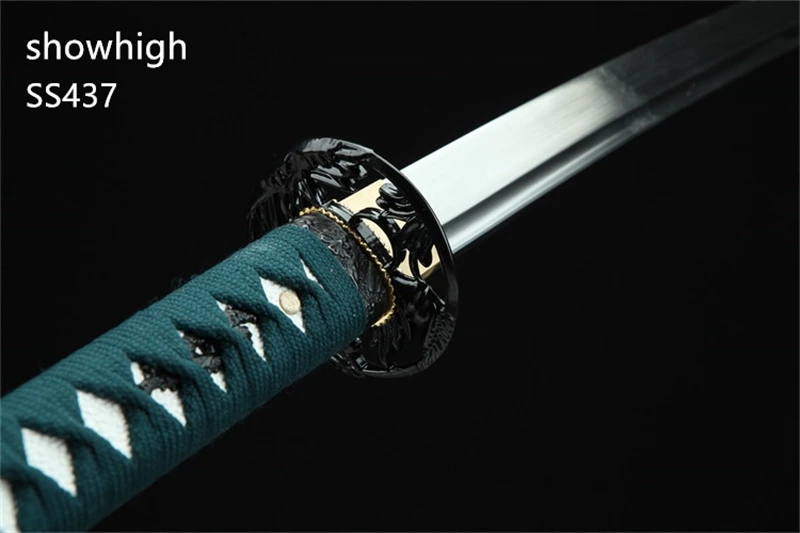 Handmade carbon steel green katana Swords ss437